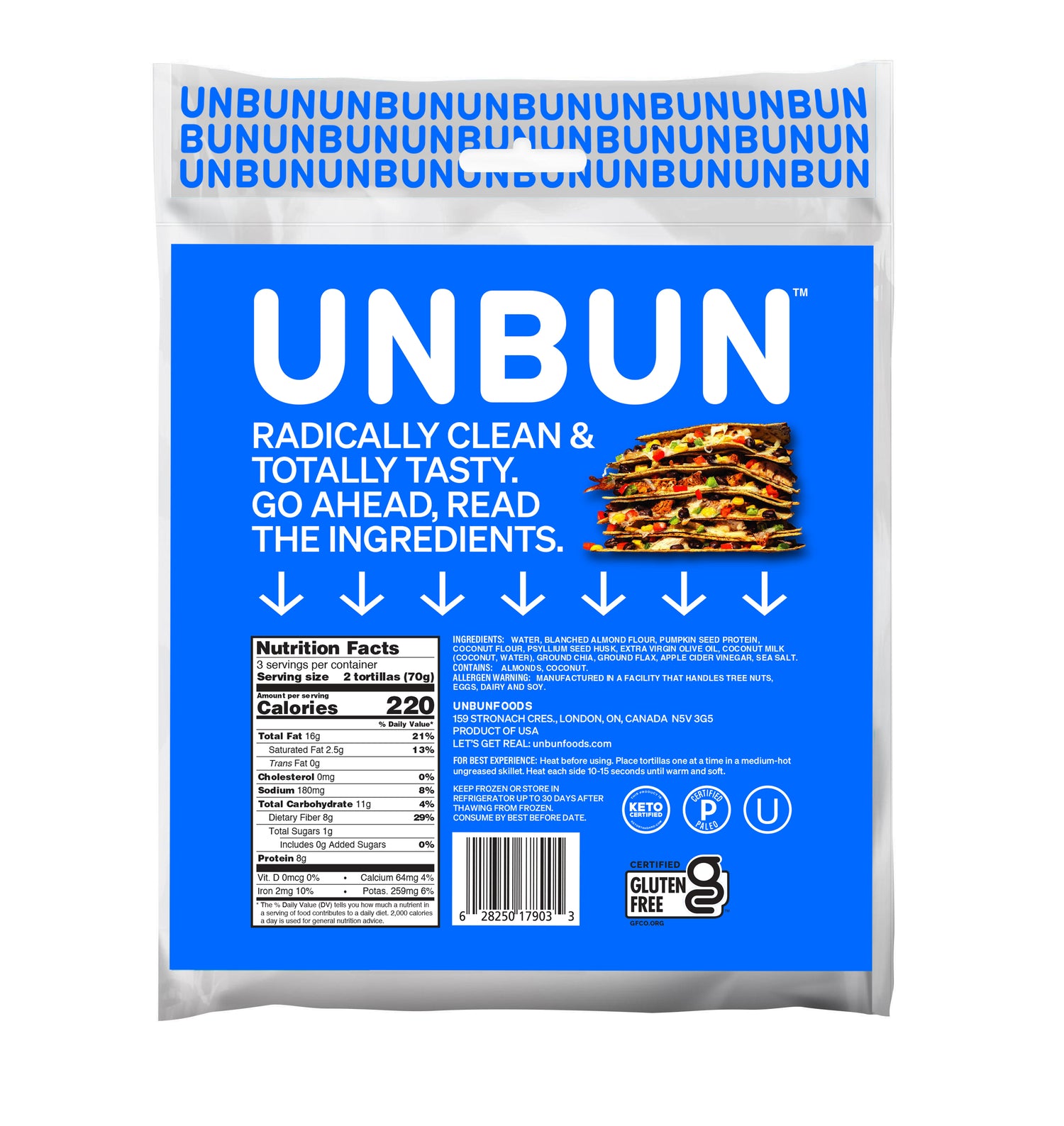 Unbun Tortillas (8-pack)