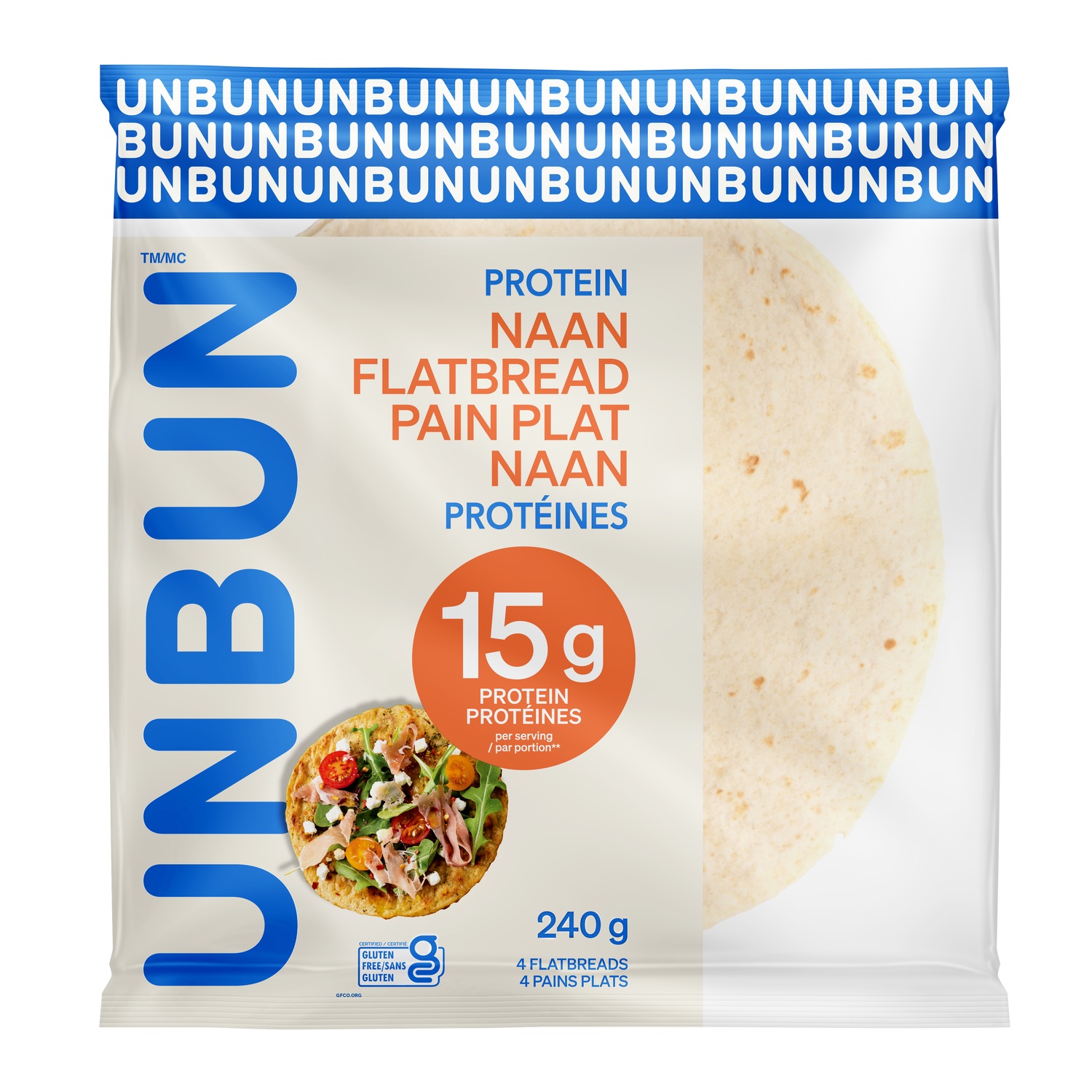 4-Pack Unbun Complete Protein Naan