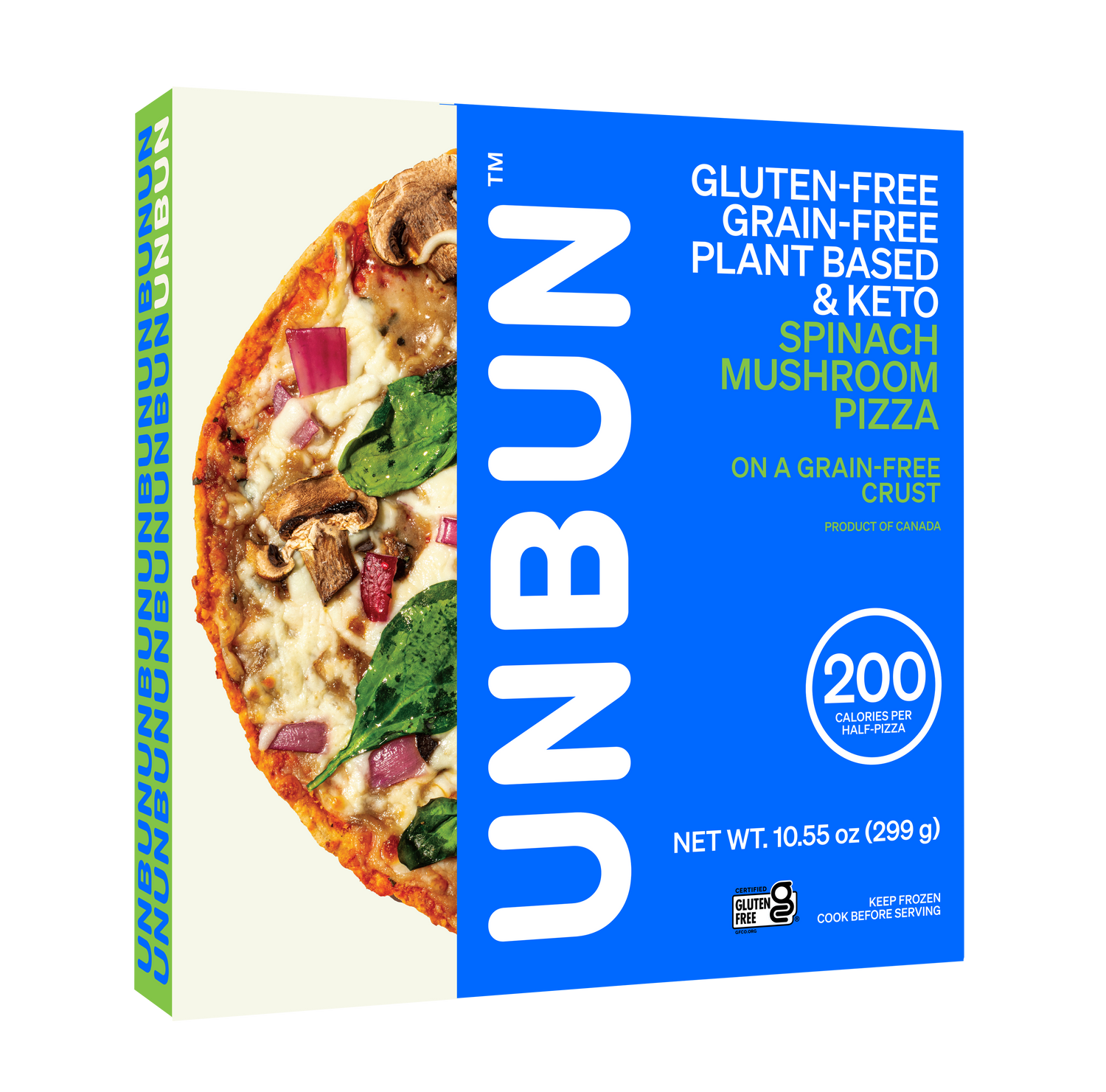 Unbun Spinach Mushroom Pizza (8-pack)